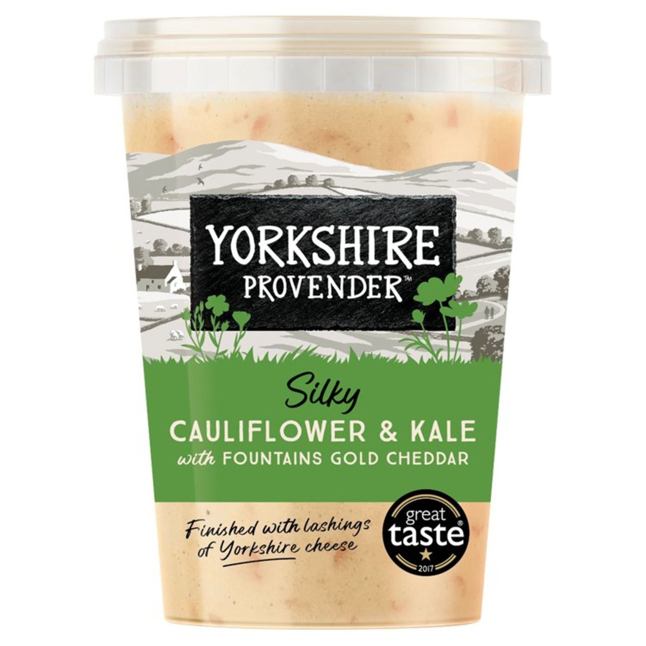 Yorkshire Provender Cauliflower Cheese Soup with Kale & Cheddar