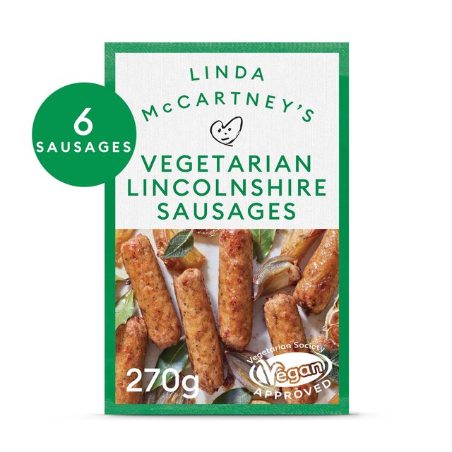 Linda McCartney's 6 Vegetarian Lincolnshire Sausages  270g