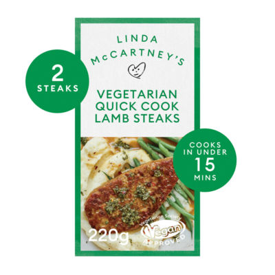 Linda McCartney's 2 Vegetarian Quick Cook Lamb Steaks 220g