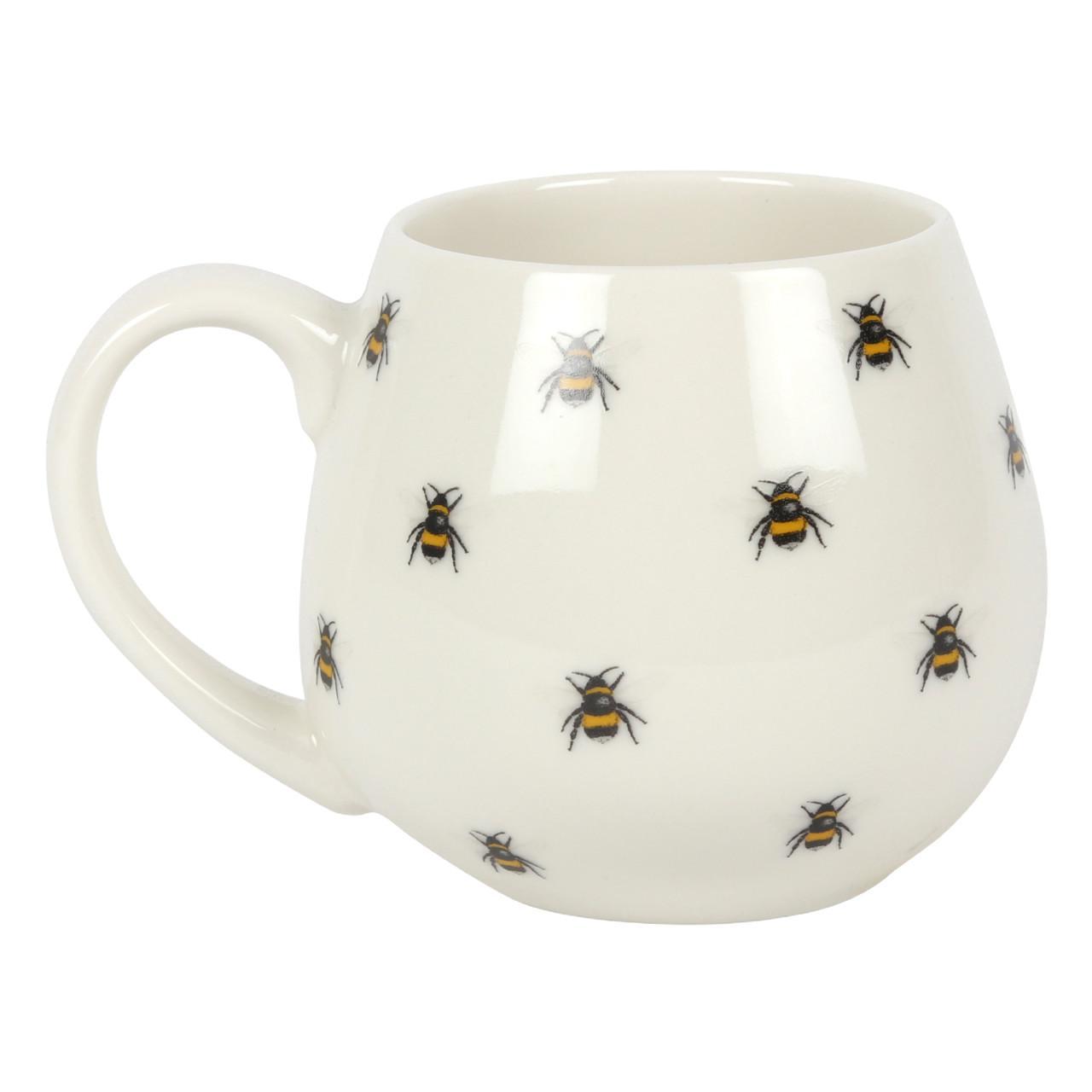 Bee Print Rounded Mug