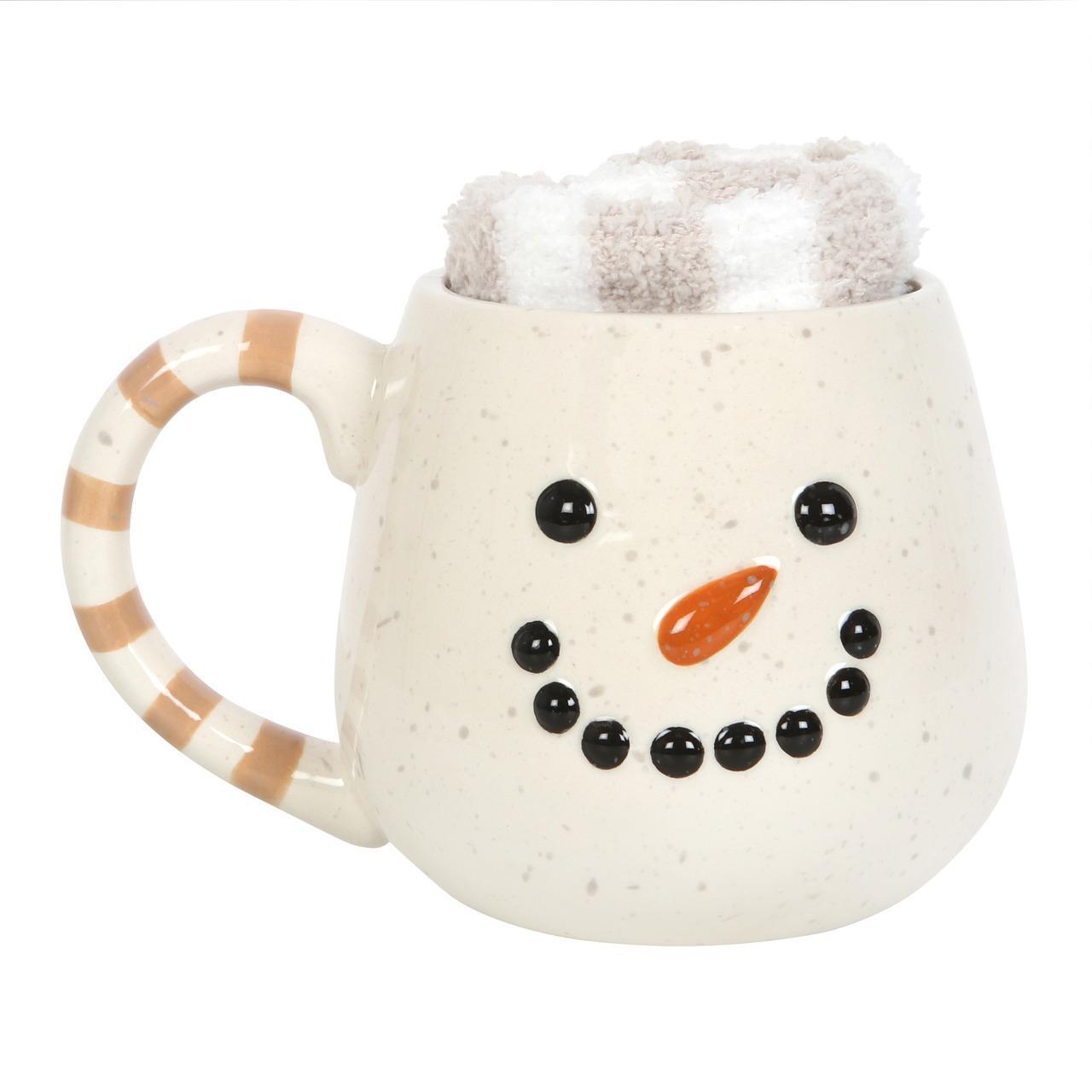 Snowman Ceramic Mug and Socks Set