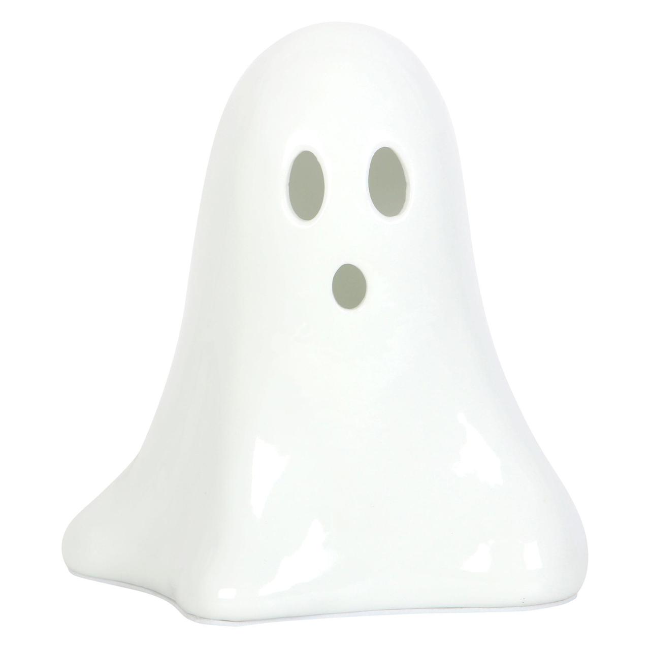 Light Up LED Ceramic Ghost Halloween Decoration