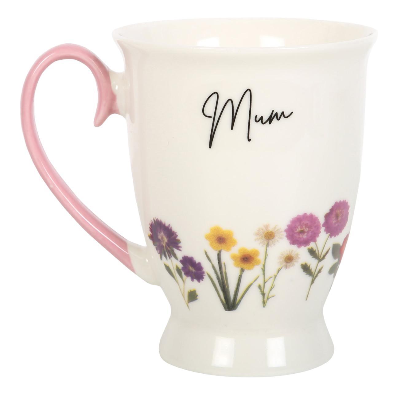 Mum Wildflower Ceramic Pedestal Mug