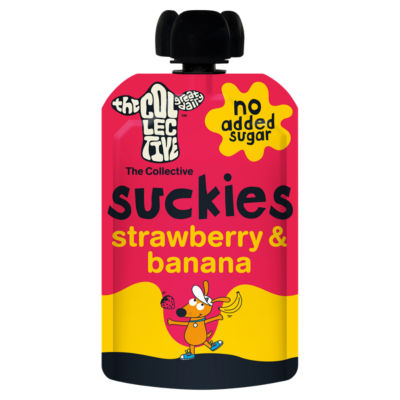 The Collective Great Dairy Suckies Strawberry & Banana Live Yoghurt 90g