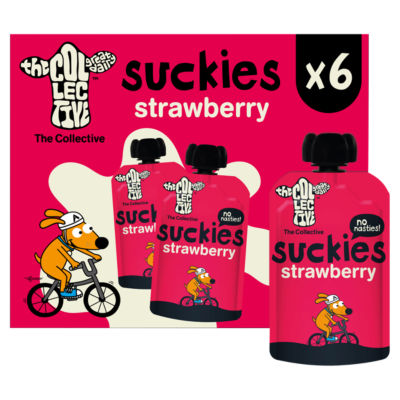 The Collective Strawberry Suckies Multipack Kids Yoghurt