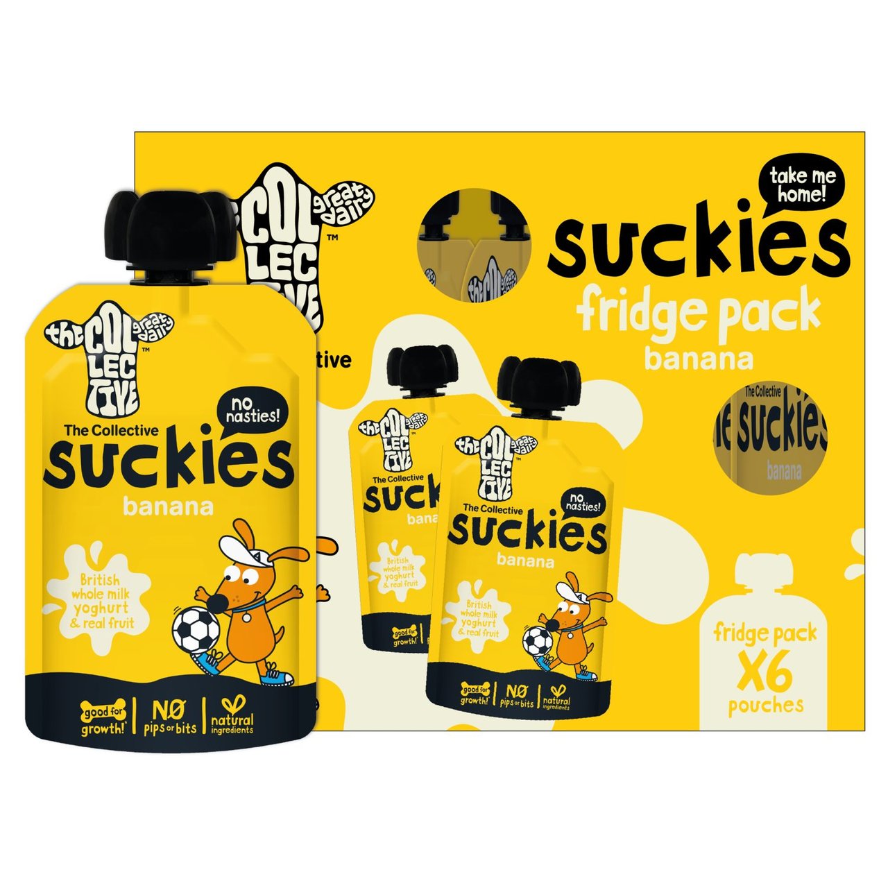 The Collective Kids Banana Suckies Yoghurt Multipack