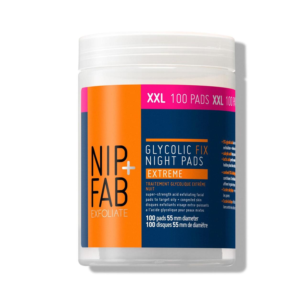 NIP+FAB Glycolic Fix Exfoliating Night Pads Extreme, Supersize