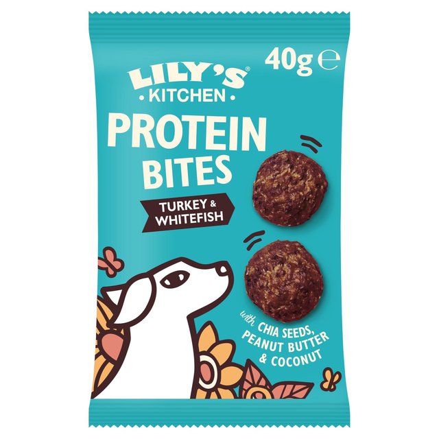 Lily's Kitchen Turkey & Whitefish Protein Bites For Dogs  40g