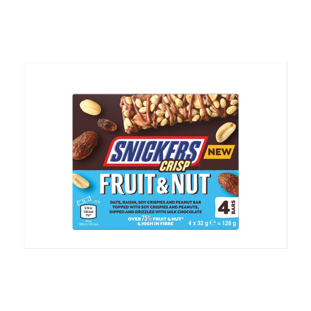 Snickers Crisp Fruit & Nut Milk Chocolate Snack Bars Multipack