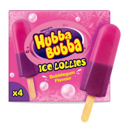 Wrigley's Hubba Bubba Bubblegum Ice Lollies 4 x 50g