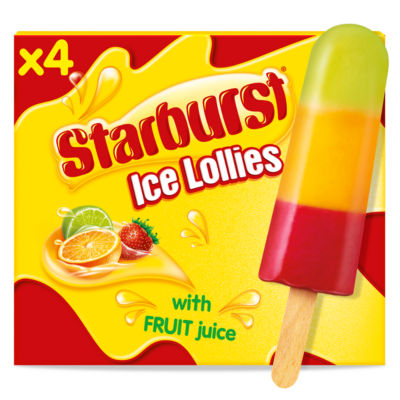 Starburst Fruit Ice Lollies 4 x 50g