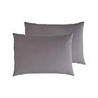 Sainsbury's Home Cotton Rich Pillowcase Pair Slate