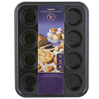 Habitat Muffin Tin Black 12 Cup