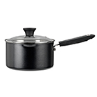 Sainsbury's Home Aluminium Saucepan With Lid Black 20cm