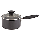 Habitat Aluminium Saucepan With Lid Black 16cm