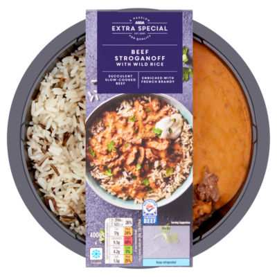 ASDA Extra Special Beef Stroganoff with Wild Rice