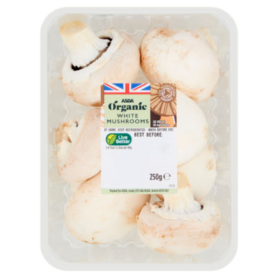 ASDA Organic White Mushrooms