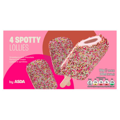 ASDA Spotty Lollies 4 x 47g (188g)