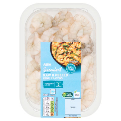 ASDA Succulent Raw & Peeled King Prawns 160g