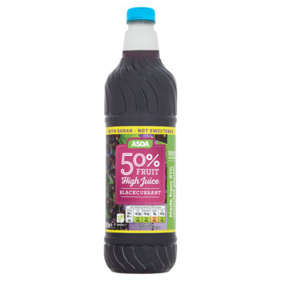 ASDA 50% Fruit High Juice Blackcurrant 1Litre