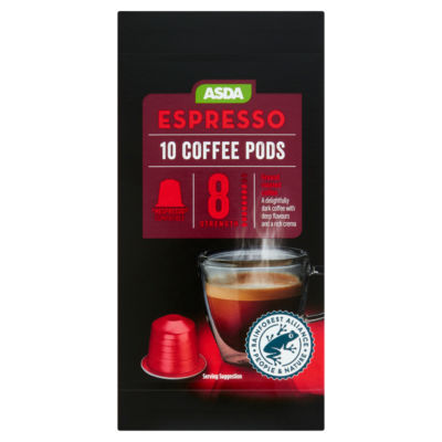 ASDA Espresso Coffee Pods 10 x 5.2g (52g)