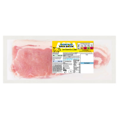 JUST ESSENTIALS by ASDA Unsmoked Back Bacon 300g