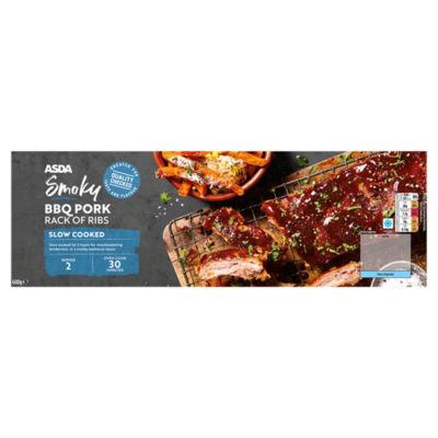 ASDA Slow Cooked Smoky BBQ Pork Rack of Ribs 600g