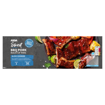 ASDA Slow Cooked Sweet BBQ Pork Rack of Ribs 600g