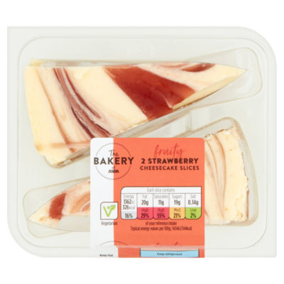 The BAKERY at ASDA The Bakery Strawberry Cheesecake Slices 2 x 95g (190g)