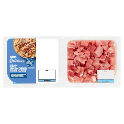 ASDA Delicious Lean Unsmoked Diced Bacon 2 x 155g (310g)