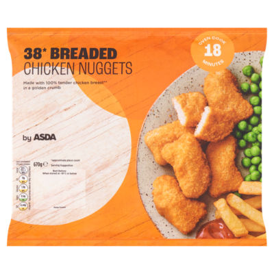 ASDA 38 Breaded Chicken Nuggets 670g