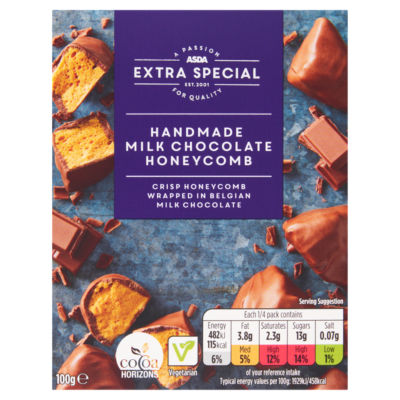 ASDA Extra Special Handmade Milk Chocolate Honeycomb 100g