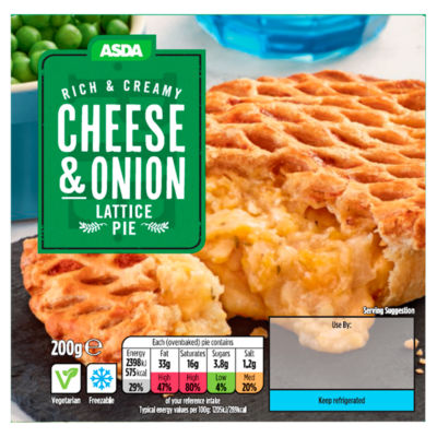 ASDA Cheese & Onion Crumb Topped Pie 200g