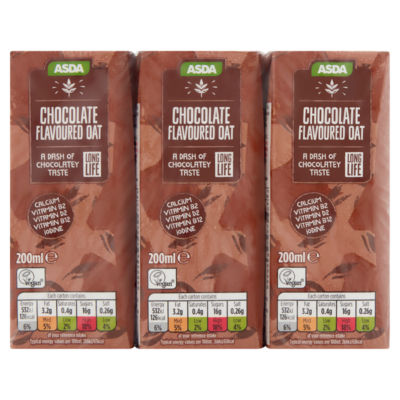 Plant Based by ASDA Chocolate Flavoured Oat Drink 200ml