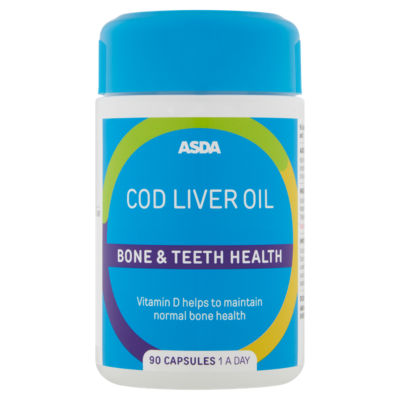 ASDA  Cod Liver Oil Bone & Teeth Health Capsules