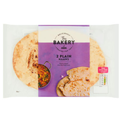 The BAKERY at ASDA 2 Plain Naans