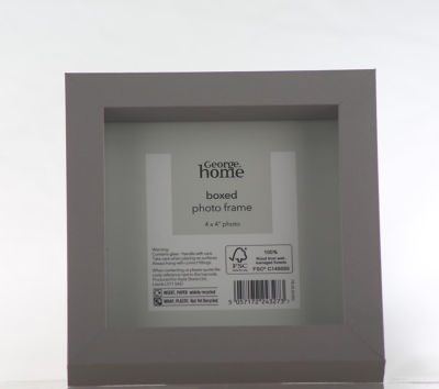 George Home Grey Boxed Photo Frame 4 x 4inch