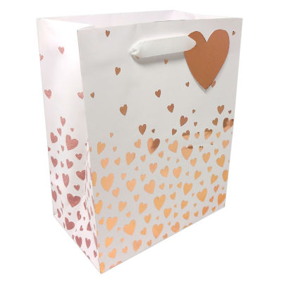 George Home Rose Gold Heart Medium Gift Bag