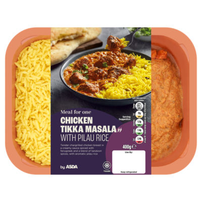 ASDA Meal For One Chicken Tikka Masala with Pilau Rice 400g