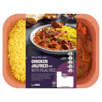 ASDA Meal For One Chicken Jalfrezi with Pilau Rice 400g