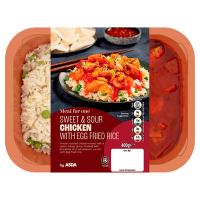 ASDA Meal For One Sweet & Sour Chicken with Egg Fried Rice 400g