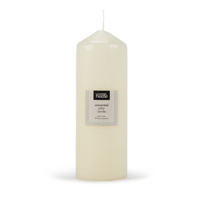 George Home Unscented Cream Large Pillar Candle