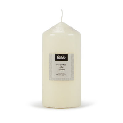 George Home Unscented Cream Medium Pillar Candle