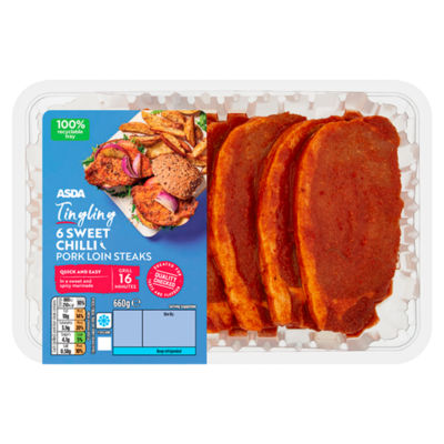 ASDA Butcher's Selection Sweet Chilli Pork Loin Steaks