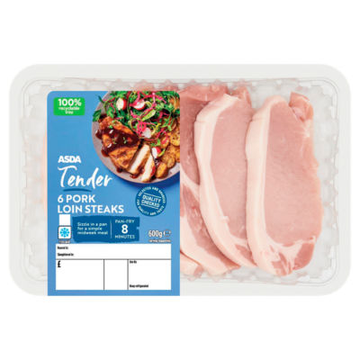 ASDA Tender 6 Pork Loin Steaks