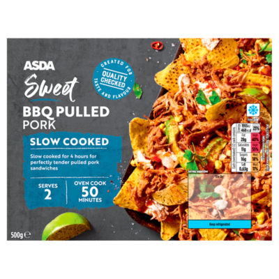 ASDA BBQ Pulled Pork Slow Cooked 500g