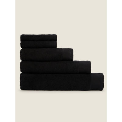 George Home Medium Black Cotton Bath Towel