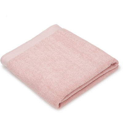 George Home Large Dusky Pink Cotton Bath Sheet