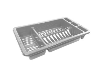 George Home Recycled Plastic Dish Drainer Grey