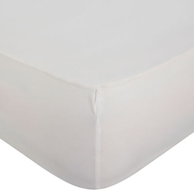 George Home White Brushed Cotton Fitted Sheet - Single